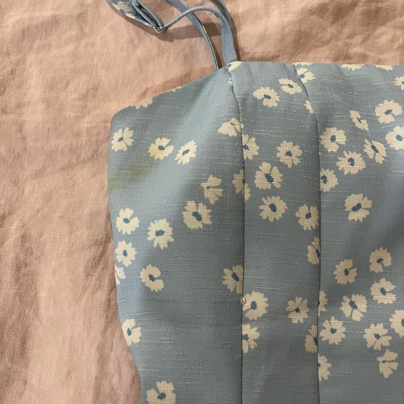 blue floral mini dress from the summer i turned pretty - Picture 2 of 5